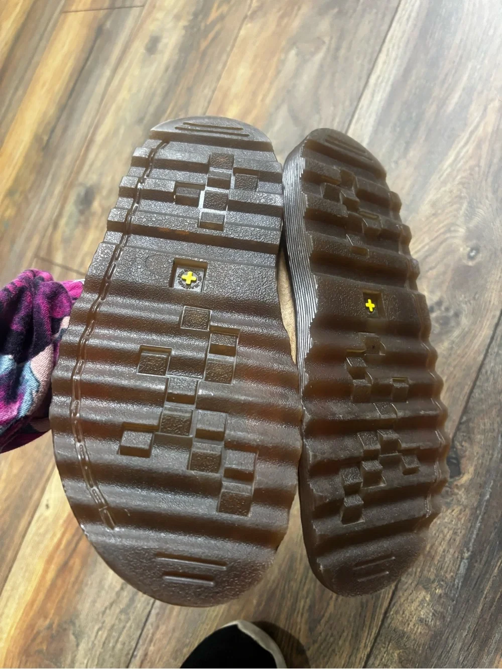 Vintage Dr. Martens Brown Leather Floral Cutout Slide Sandals - Picture 3 of 10